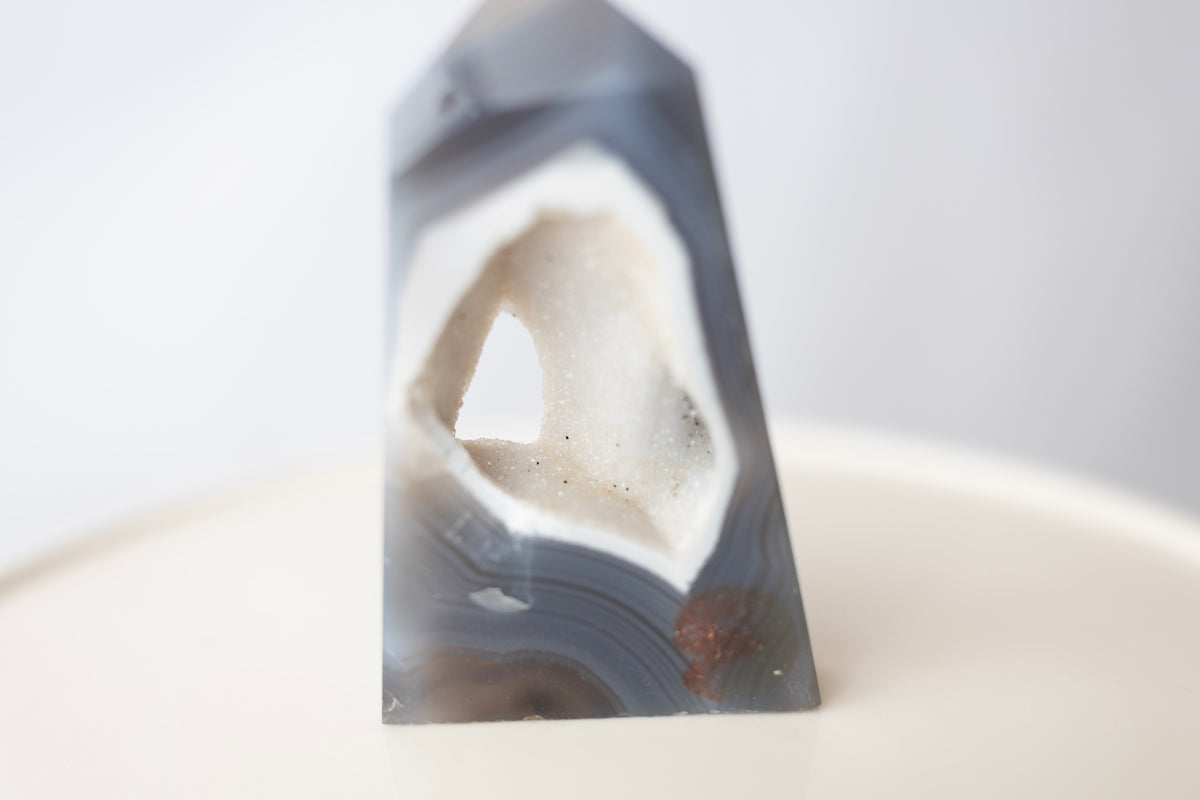 Orca Agate Geode Tower