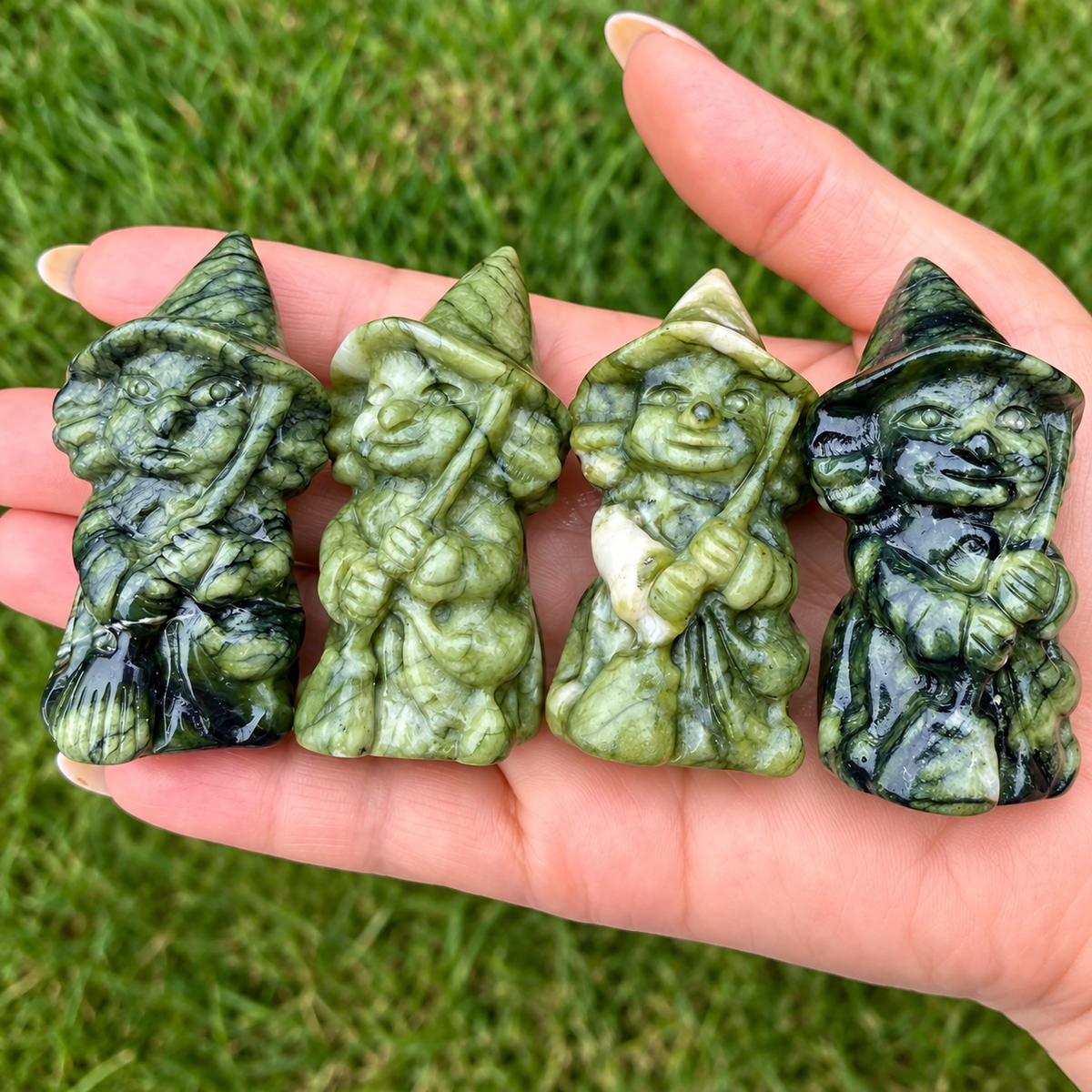 Nephrite Jade Witch Carving