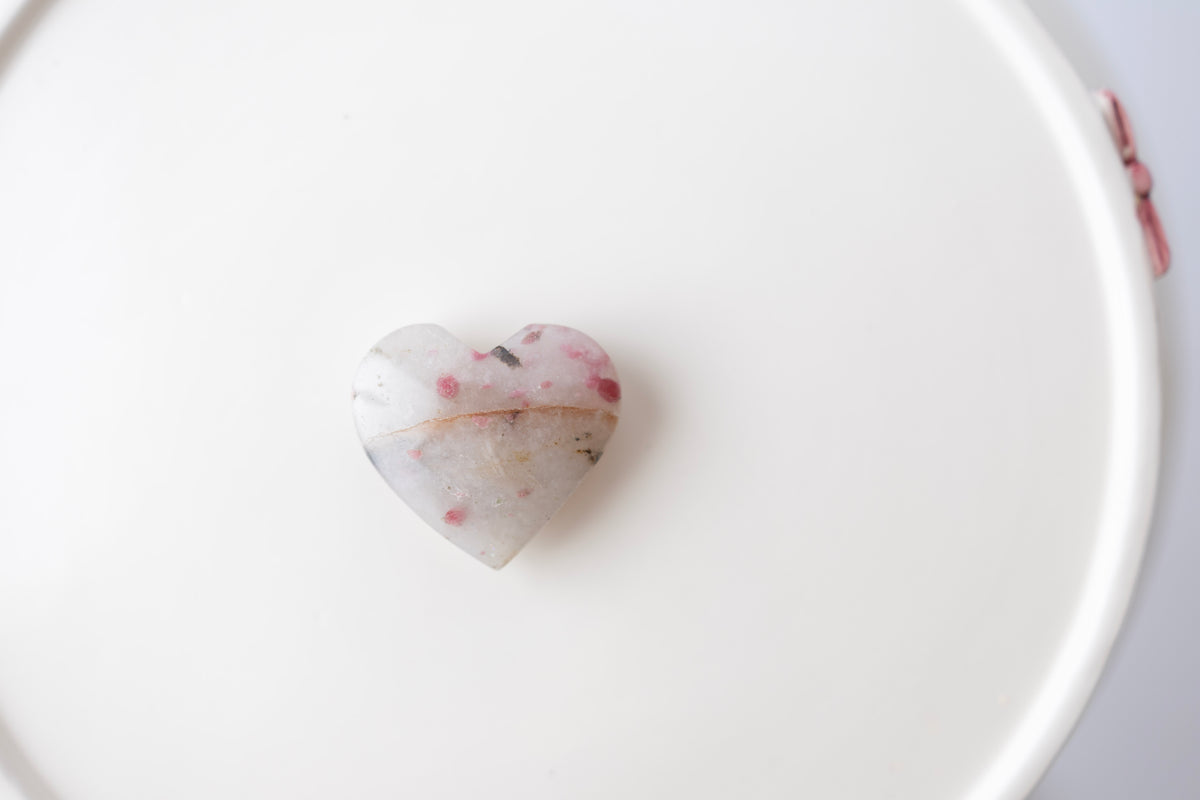 Pink Ocean Jasper Heart