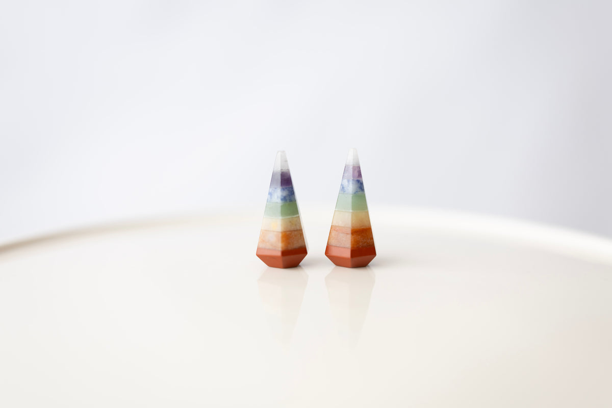 Chakra Fluorite Mini Tower