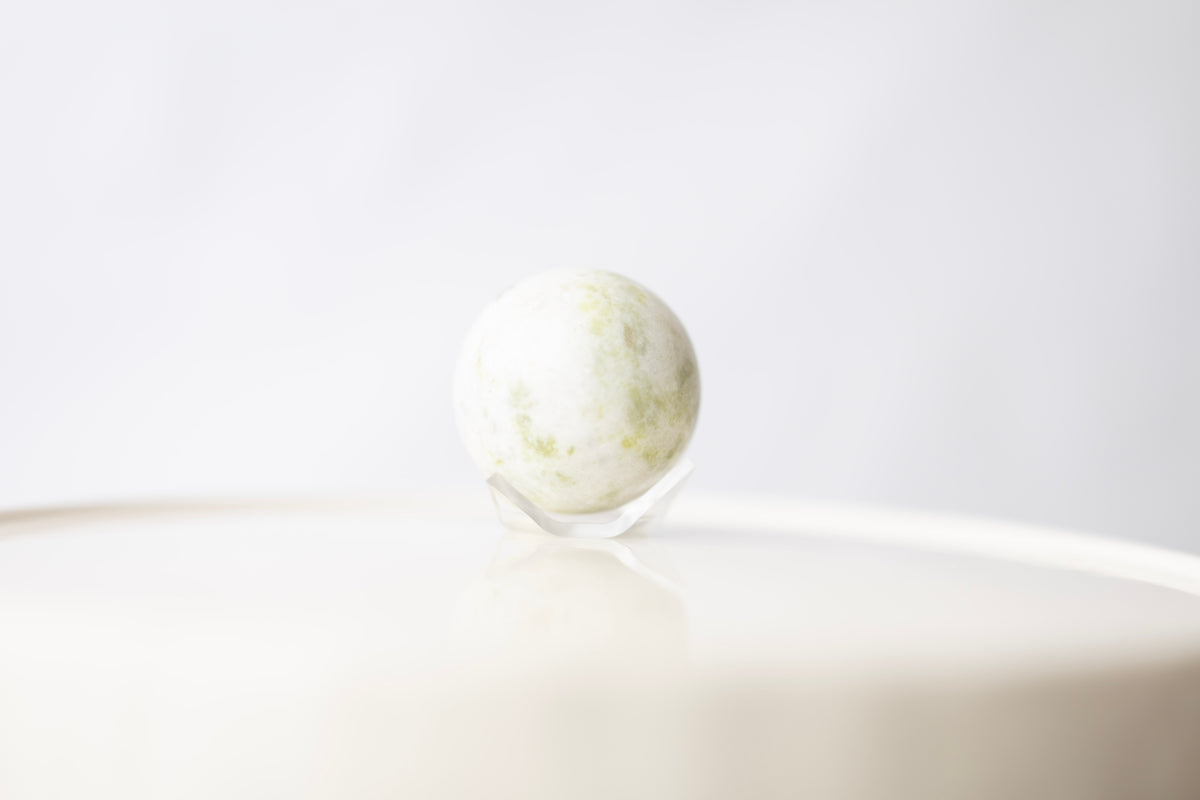 Green/White Serpentine Sphere