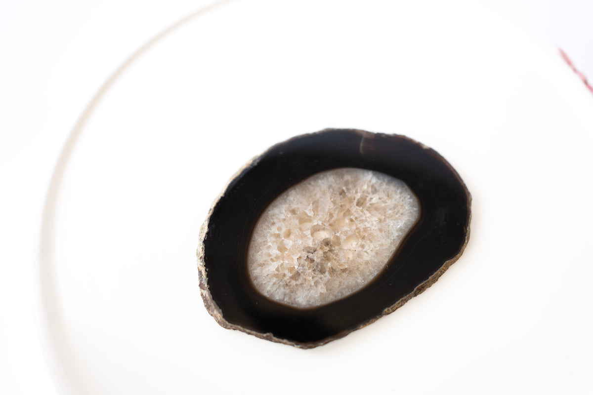 Black Agate Druzy Slice