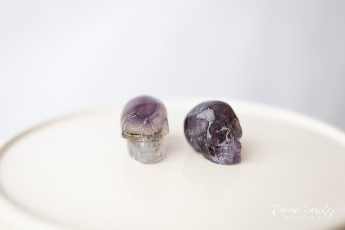 Amethyst Skull Carving
