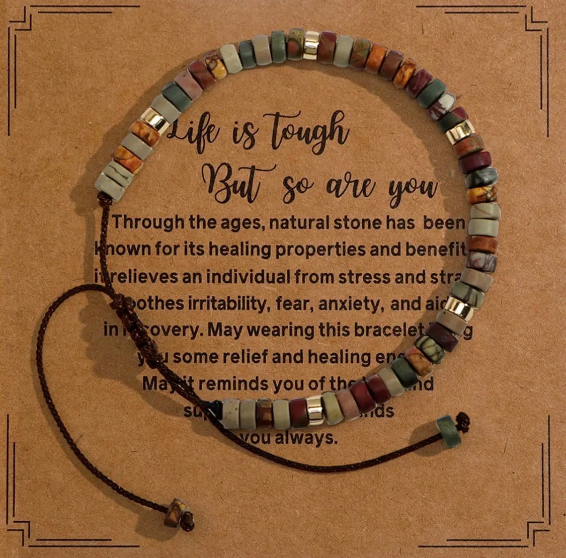 Handmade Woven Bracelet Natural Stone Bracelet
