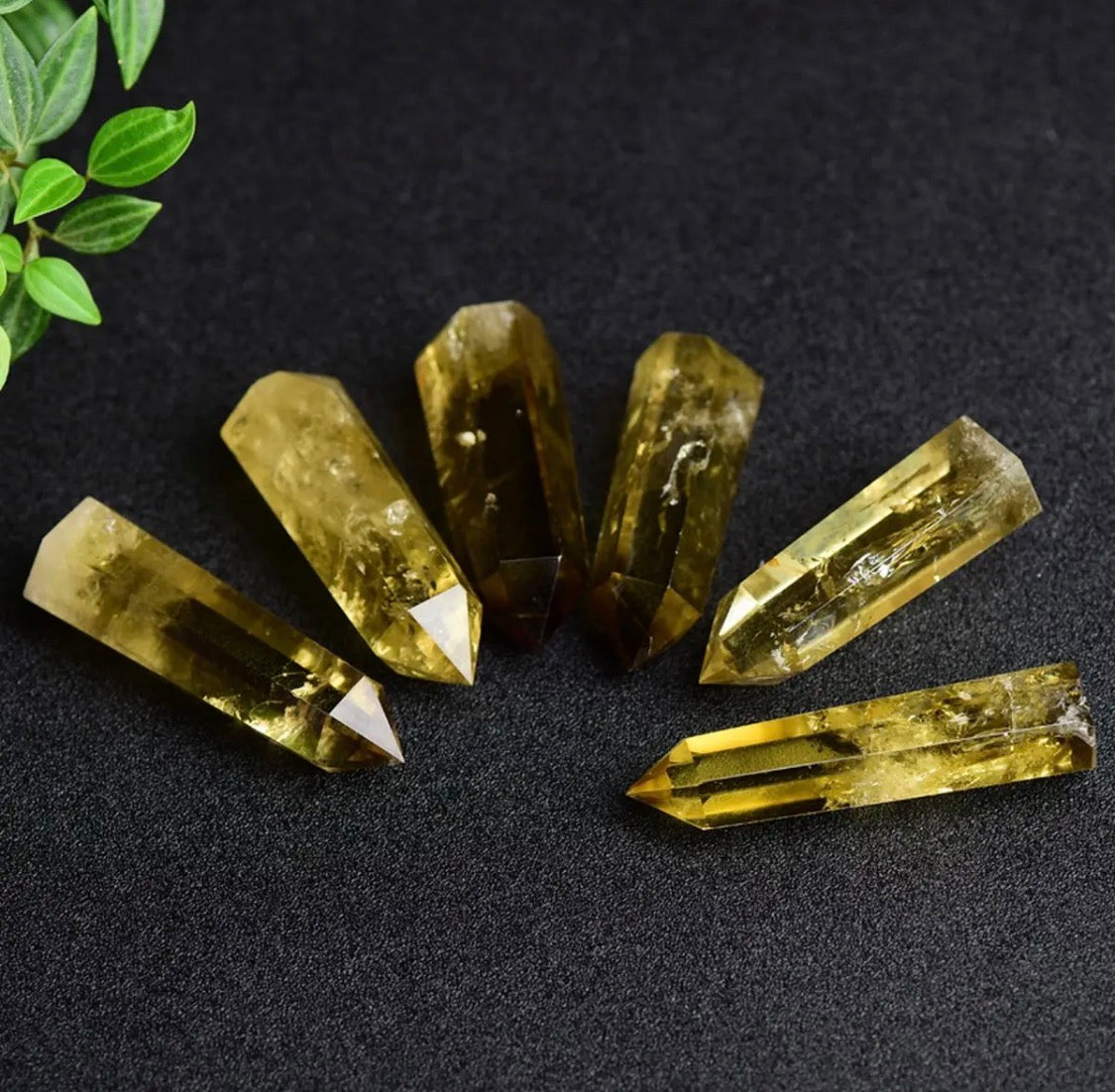 Natural Citrine Point Crystal Tower