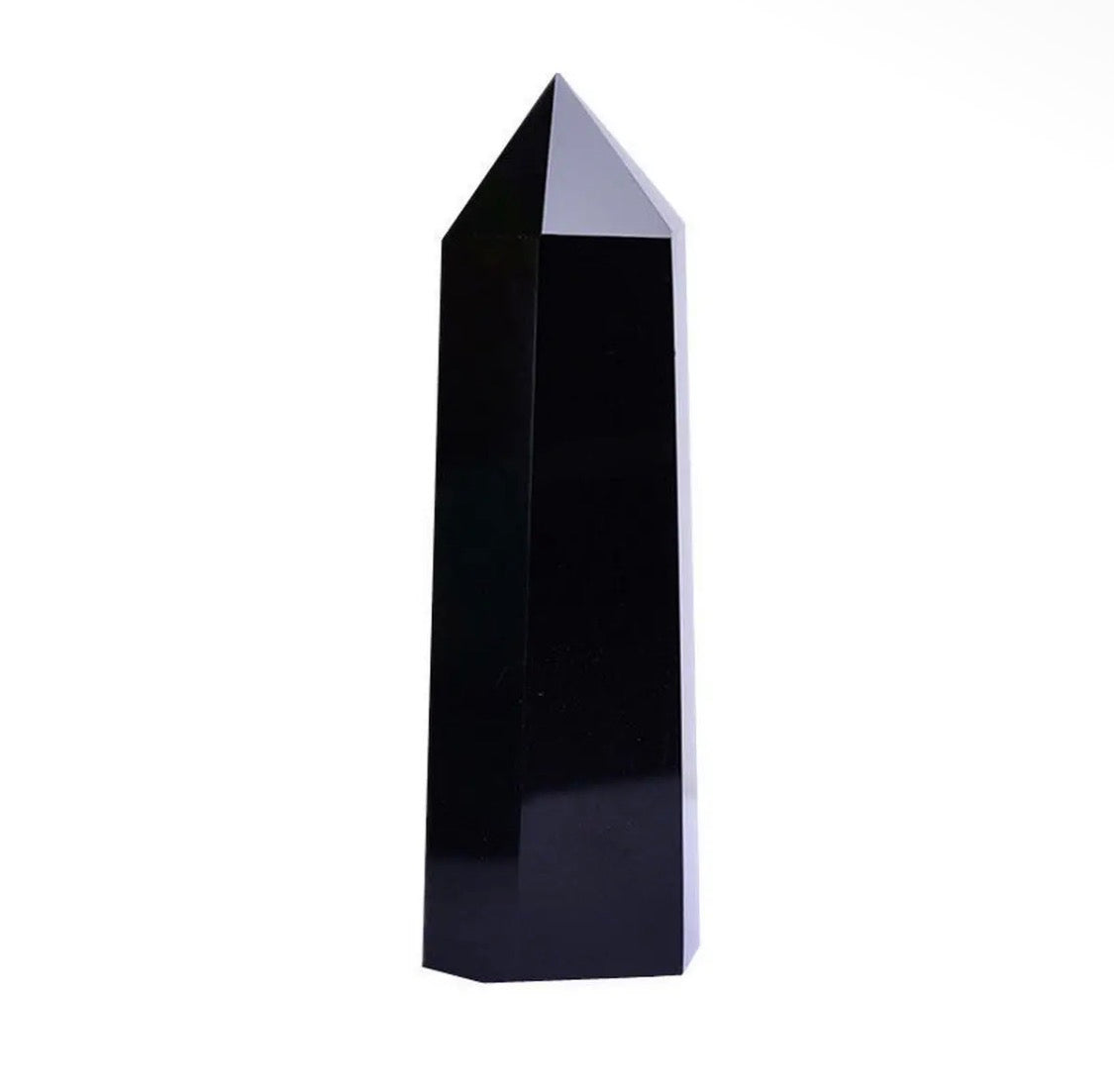 Obsidian Crystal Point Hex Tower