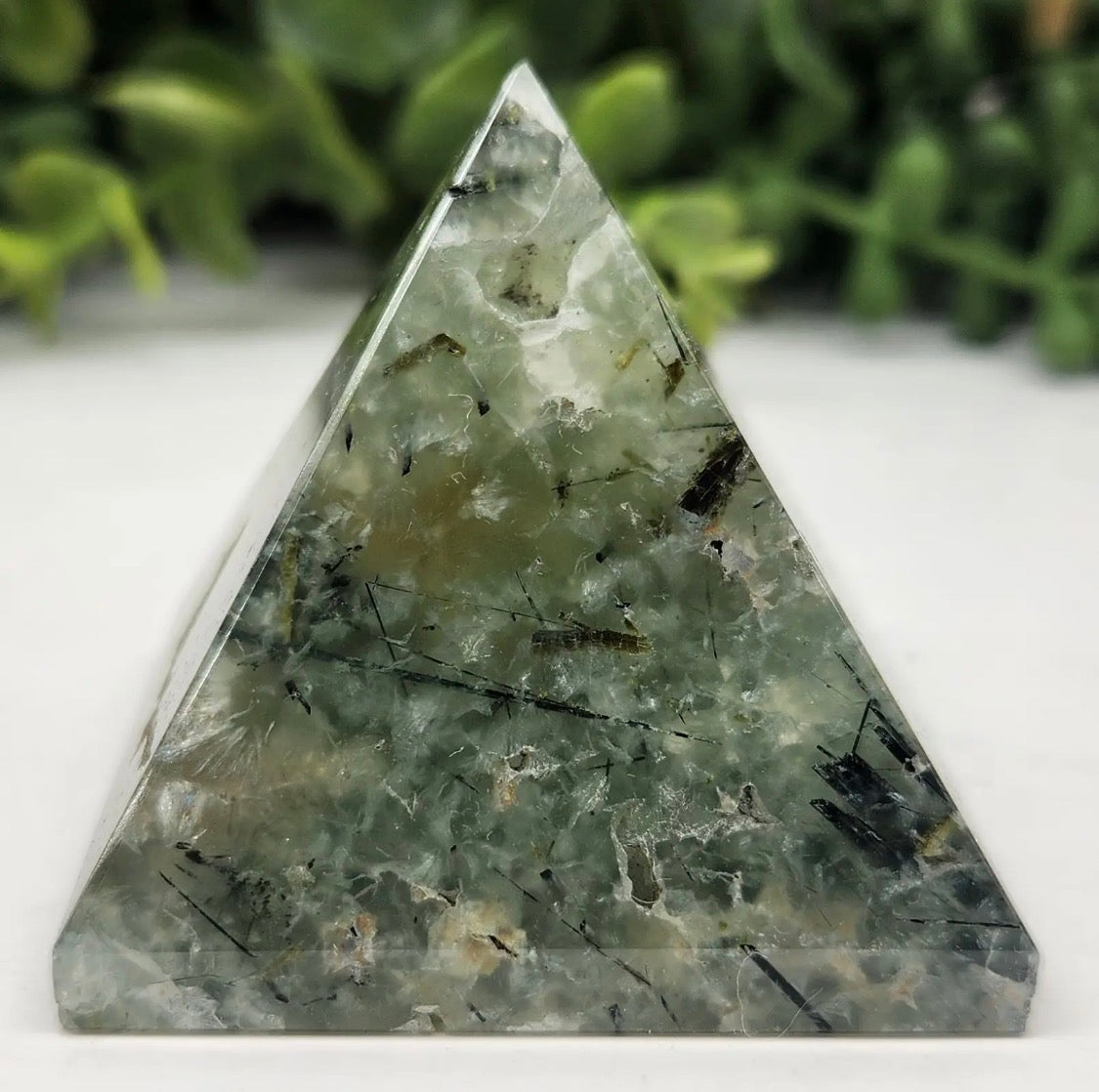 Prehnite Semi-Precious Pyramid
