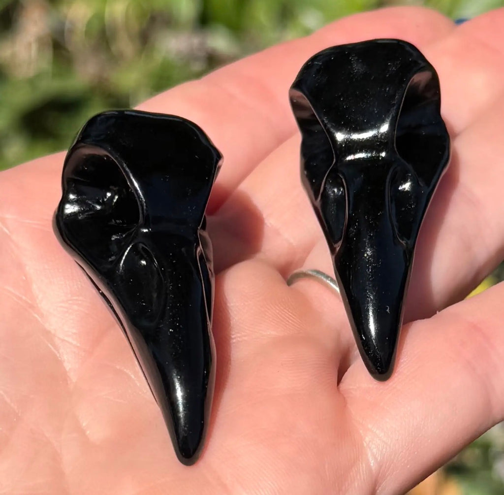 Obsidian Raven Skull