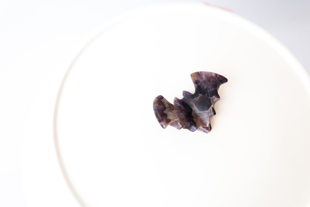 Amethyst Bat Carving