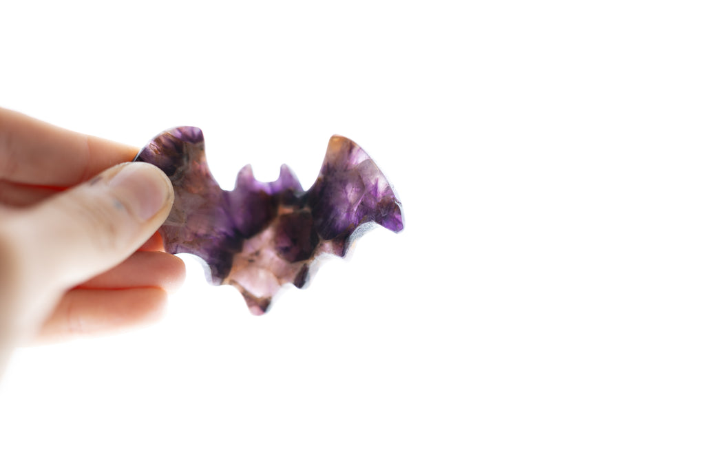 Amethyst Bat Carving