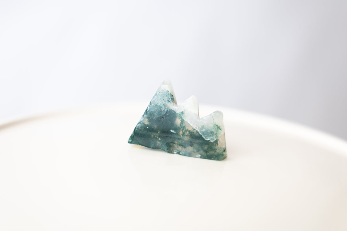 Moss Agate Mountain Carving